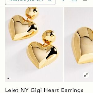 Lelet NY Gold Heart Earrings